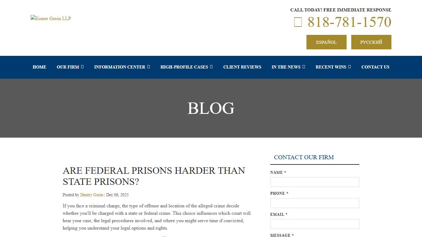 Are Federal Prisons Harder Than State Prisons?